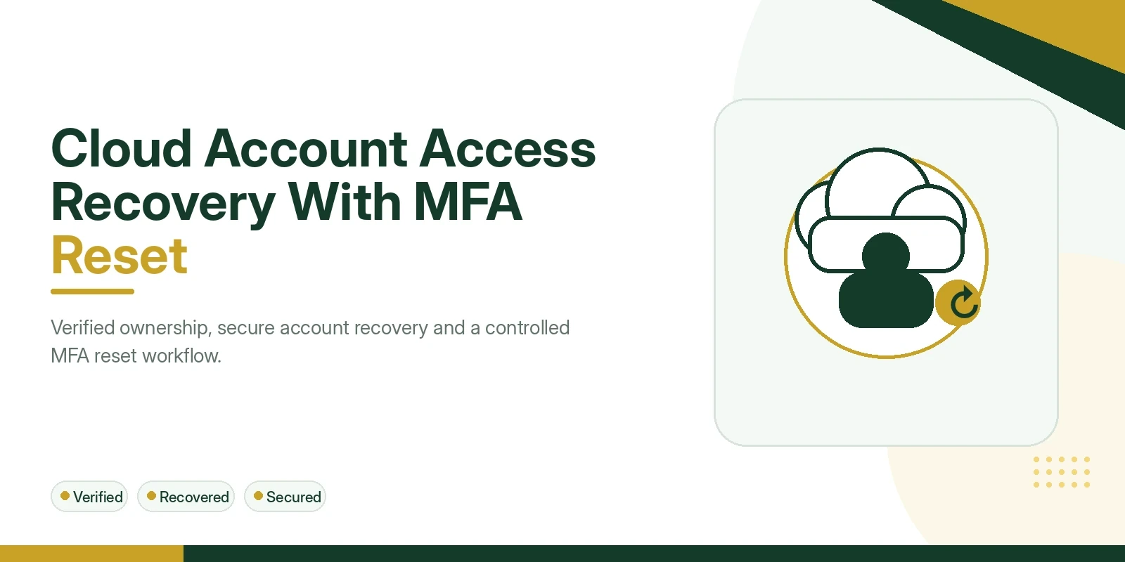 Cloud Account Access Recovery With MFA Reset